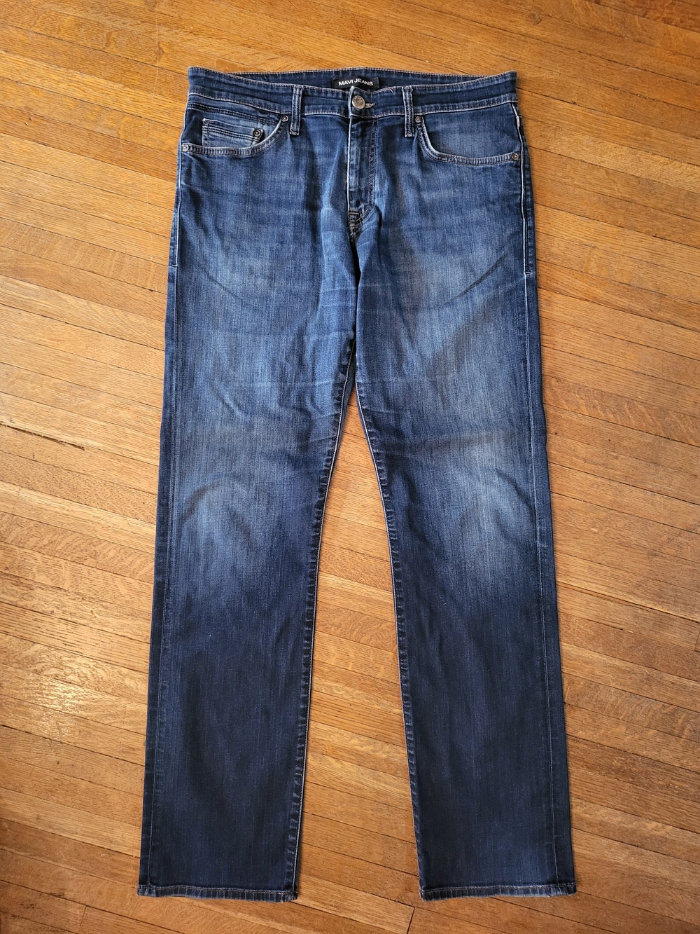 Mavi Men's Dark Blue Relaxed Straight Jeans